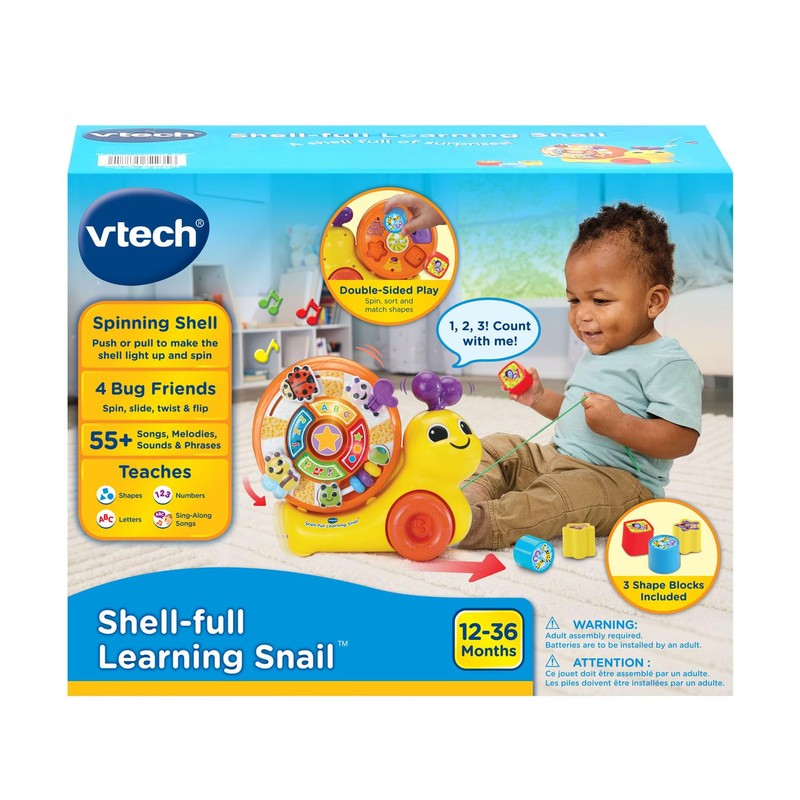 VTech Shell-full Learning Snail Pull Toy for Toddlers