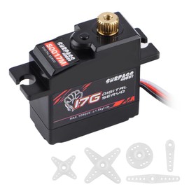GLOBCAT 17G Digital Servo with Arms Metal Gear RC Steering Servo 16701 for Hyper Go 1/16 H16BM H16GT H16DR H16H H16E 16207 16208 16209 16210 RC Truck Upgrade Parts