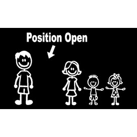 Position Open Stick Figure Family Decal, Family Sticker, Two Kids Two Dogs, Family Sticker One Girl One Pet, One Boy Three Pets, H 5 by L 9 Inches (One Teenage Girl Two Children, White)