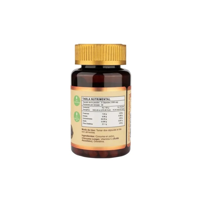 Cúrcuma Vitamina Antioxidante Cápsulas Naturelab Sabor