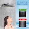 Black shower faucet set, Rain shower Head with Handheld Spray,