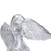 Silver Angel Wing Statue Standing Sculpture Resin Desktop Garden Ornament