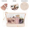 Ethereal Clear Makeup Bag, Cream Small Cosmetic Bag Travel Makeup