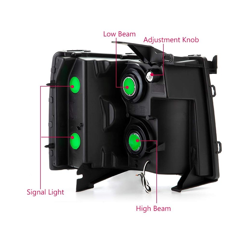 G-PLUS LED DRL Headlights, Compatible with Chevy Silverado 1500 2007-2013/Fit