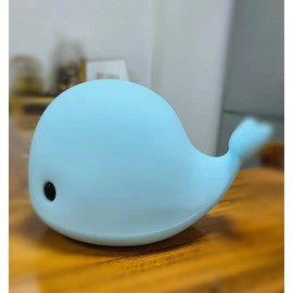 Dimanito Cute Kids Night Light Night Lamp Night Lights for Kids Bedroom Toddler Baby Portable Silicone Battery Led Nightlight Nursery (Whale)