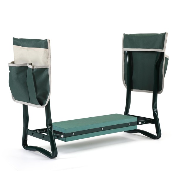 Gecheer Outdoor 2-in-1 Garden Stool and Kneeler, Garden Bench with