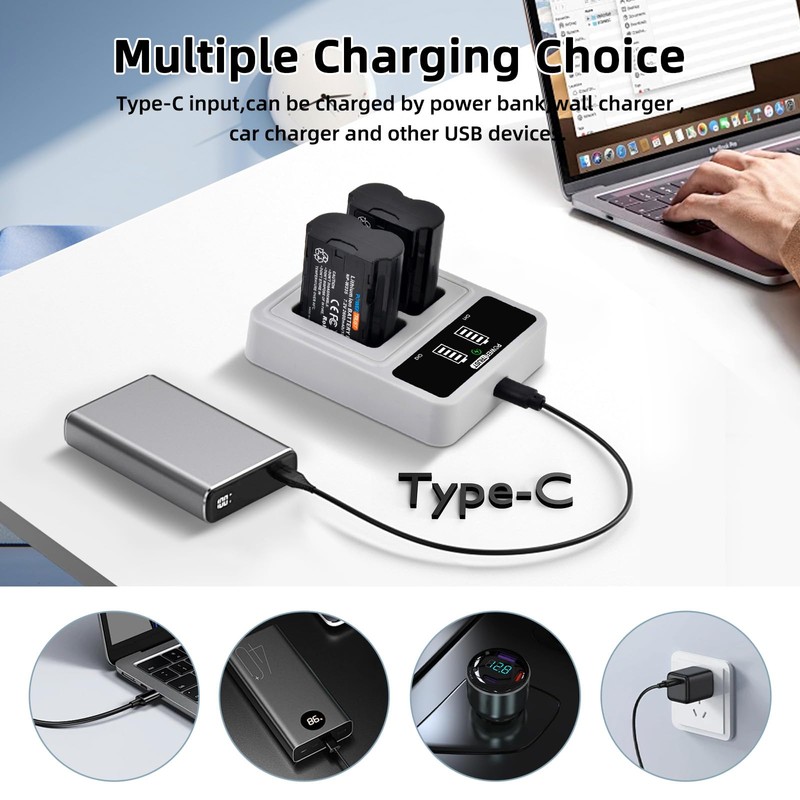 PowerTrust 2-Pack NP-W235 Battery and 20W Fast Charger