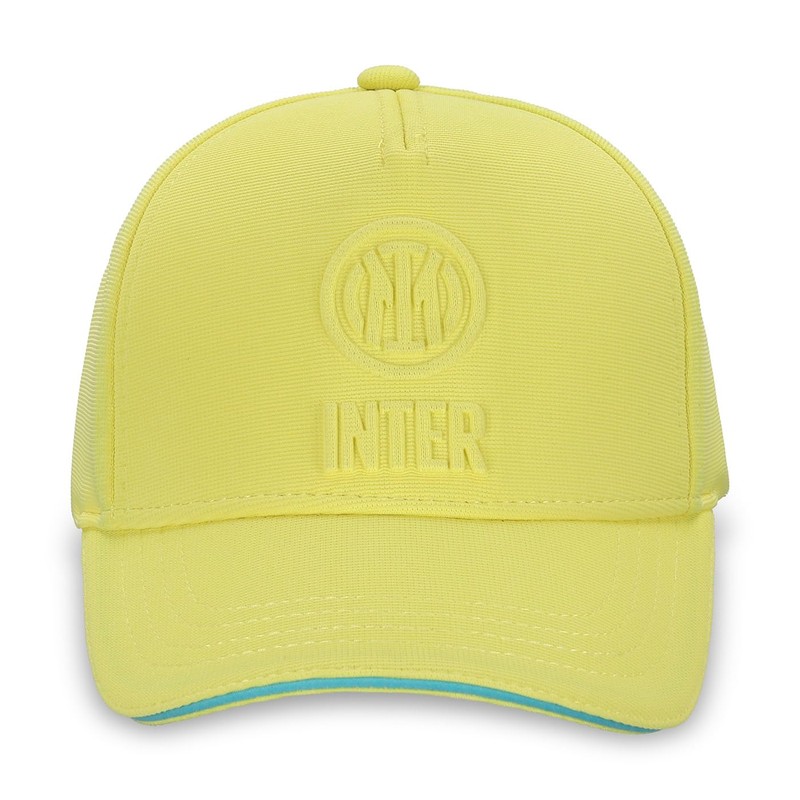 Inter Embossed Cap Visor Unisex Adult, yellow
