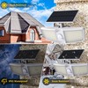 Cozeet Solar Motion Sensor Outdoor Floodlights 6500K with Remote Control,