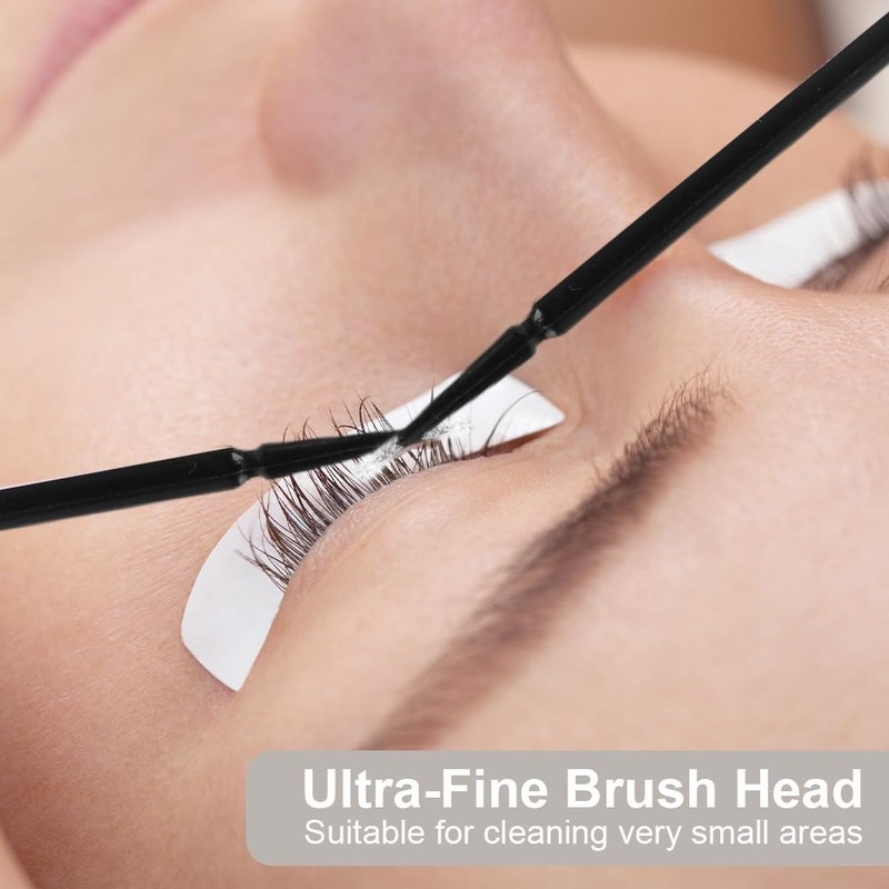 LOPHE 200Pcs Micro Applicator Brushes, Disposable Applicator Eyelash Extensions Mascara