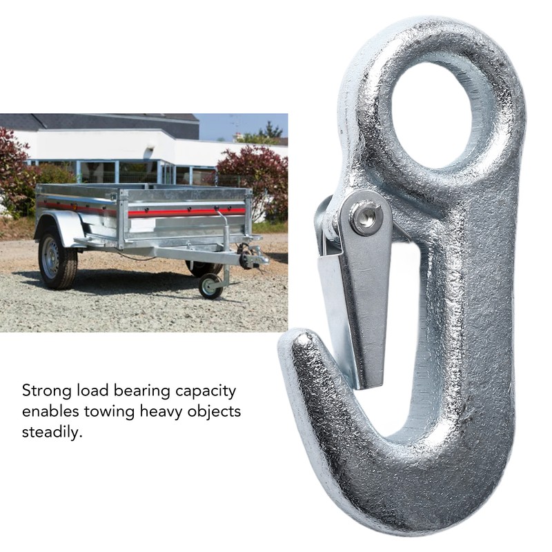 4Pcs Trailer Snap Hook 90mm Iron Tow Hook Safety Chain