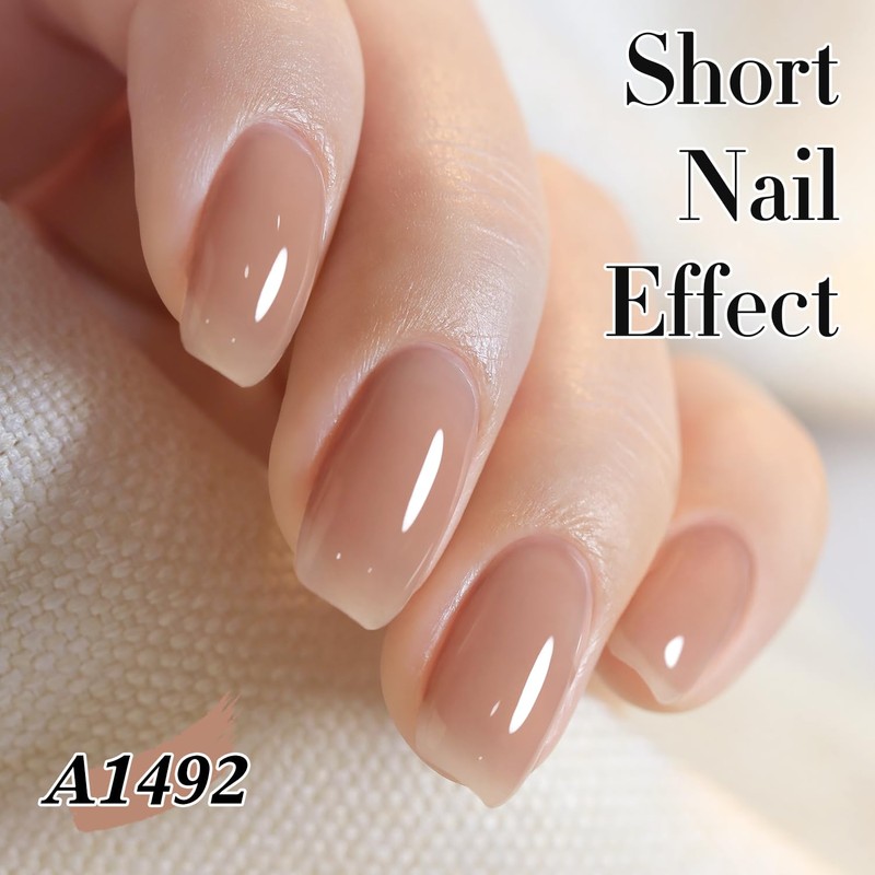 Double Rhythm Translucent Gel Polish Sheer Neutral Natural Light Milky