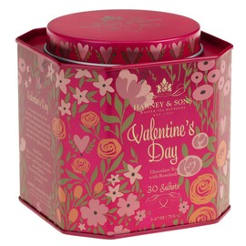 Harney & Sons Valentine's Day Tea | Black tea w/ Chocolate and Rosebuds, Red, Tin of 30 Sachets