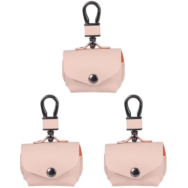 Gatuida 3pcs Simple Imitation Leather Earphone Case for Lightweight and