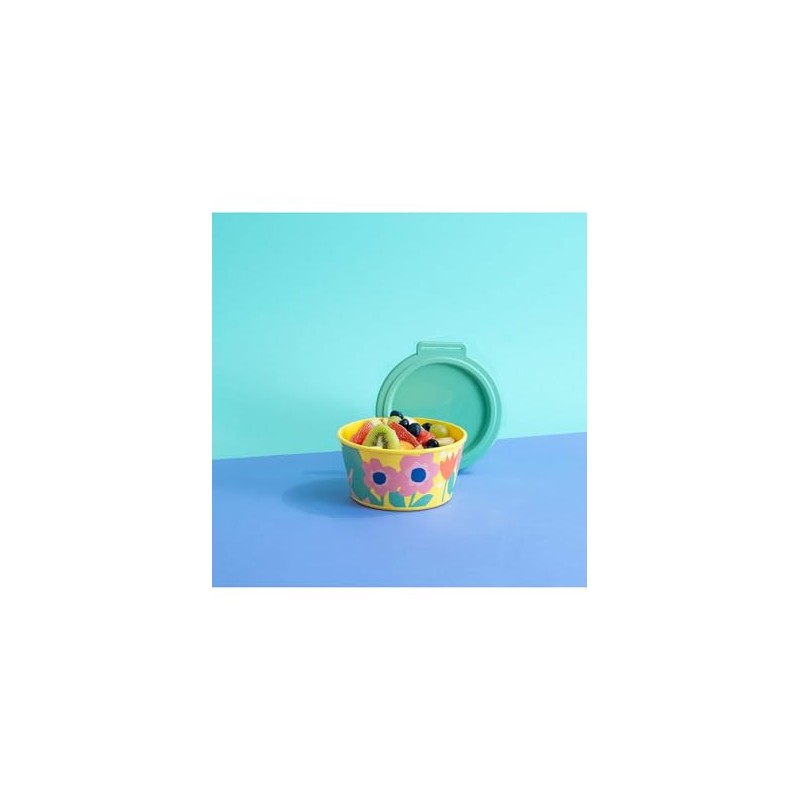 Koziol Bowl with Lid Nora Box 700 ml Blooms Multicoloured