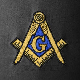 RIAZ IMPEX Masonic Regalia Soft Apron Carrying Case Master Mason Case Embroidered Gift For Mason - Freemason