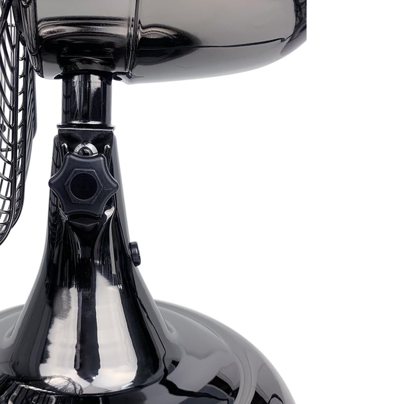 Good Housekeeping 92612 All-Metal 12" Retro Desk Office Table Fan