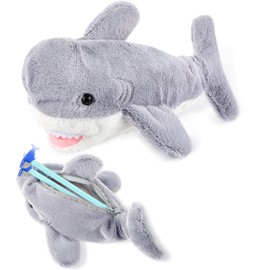 Estuche para Lpices de Peluche, Lapiceras Organizadoras, Estuche de Dibujos Animados, Funda de para lpices de tiburn,bolsa organizadora de papelera...