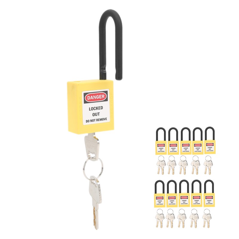10 Sets 38mm Lockout Lock Dustproof Nylon Industrial Engineering Insulation
