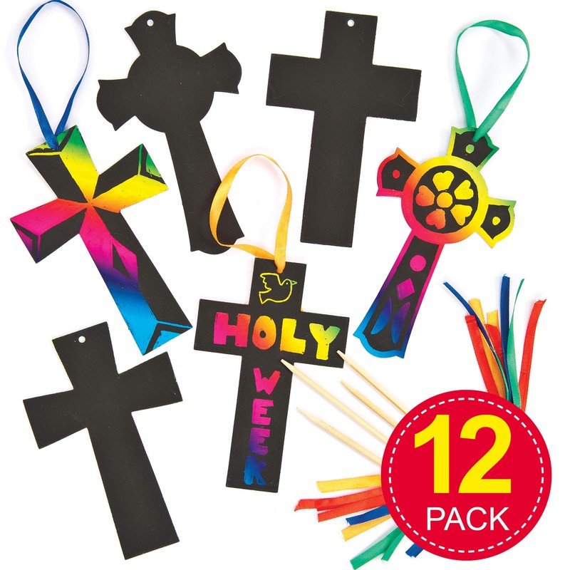 Baker Ross EF409 Scratch Art, 15 cm, assorted colours