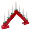 Christmas Concepts® Christmas Red Wooden Candle Bridge with Warm White