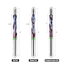 HARDWIN Flush Trim Router Bit - 1/4" Shank Solid Carbide Up-Cut Spiral Bit for Woodworking, Precision Edge Trimming, Flush Cutting, Template Routing, Compatible with CNC & Handheld Routers