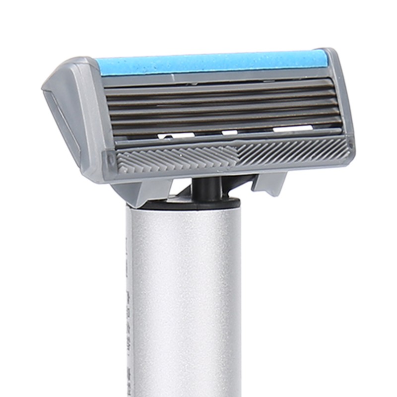 Men Electric Double Edge Razor Portable Adjustable Vibration Metal Shaver