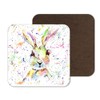 Coaster Hare Bunny Rabbit Wildlife Black white Animals Coasters Watercolour