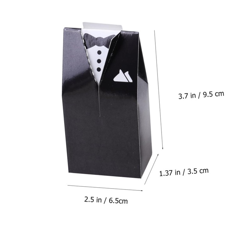 VILLFUL Unique Wedding Supplies 100pcs Bride Bridegroom Candy Boxes Large