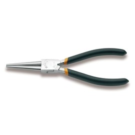 Beta 1010 Long Round Knurled Nose Pliers, Slip-proof PVC Coated Handles, 160mm