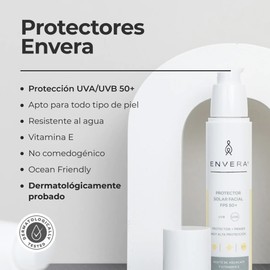 Protector Solar Facial con Color LIGHT Anti Brillo 50ml | Bloqueador Solar Facial Hipoalergénico con Color se Adapta a tu Tono de Piel - Dermatológicamente Probado | Vegano y Libre de Crueldad Animal ENVERA
