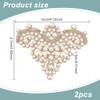 FINGERINSPIRE 2PCS Pearl Shoe Patches Gold Sew on Rhinestone Imitation