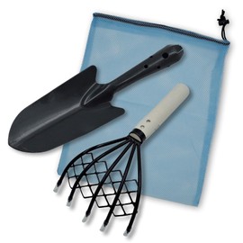 ZERONOWA Clam Hunting Set, Rake, Scoop, Net, Parent-child Clam Digging Set (3-Piece Set)