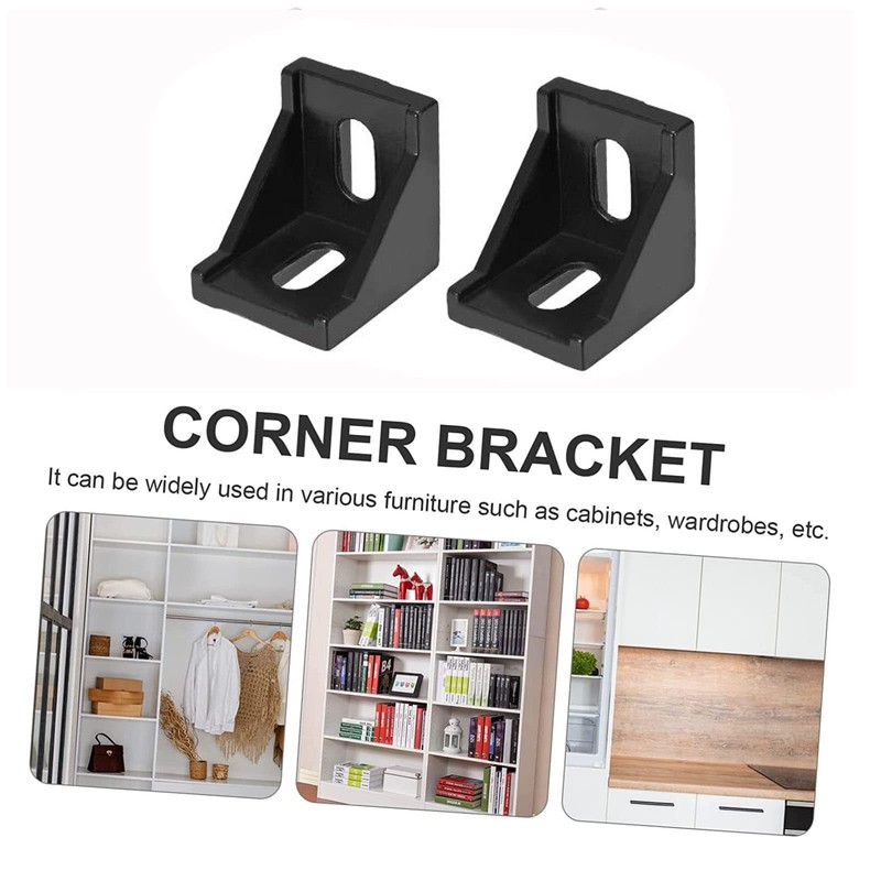 TA-VIGOR 10Pcs 4040 Aluminum Extrusion Inside Corner Bracket Gusset, 90