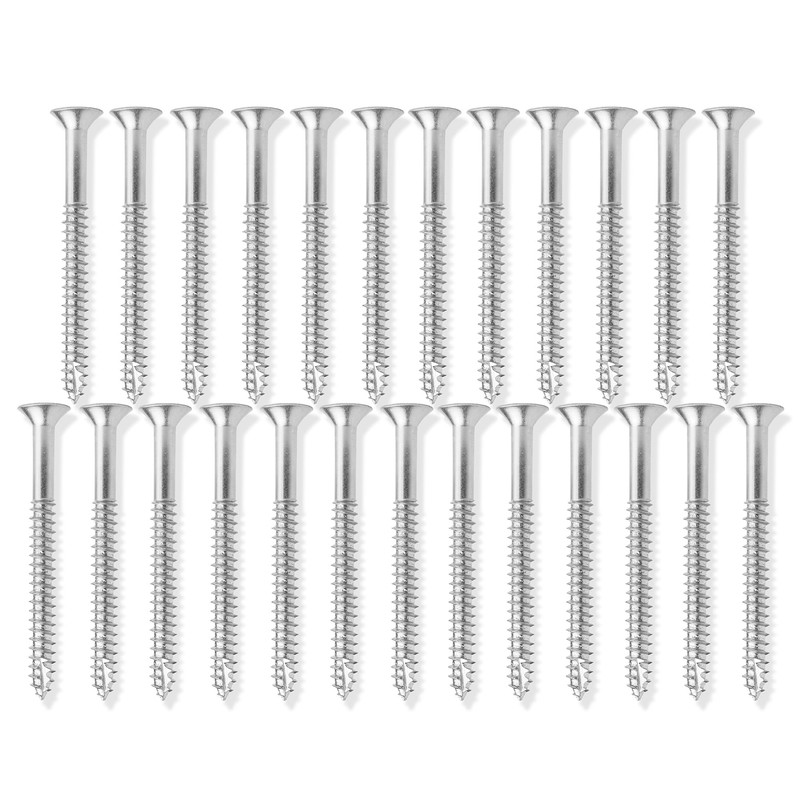 Cauldham Chrome Wood Screws #9 x 2-1/4 Inch for Door