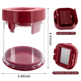 Strawberry Slicer Cup & Grape Cutter - Stainless Steel Fruit & Vegetable Cutting Tool for Cherry Tomatoes, Banana, Eggs | Detachable Egg Dicer with Portable Speed Cutter Kitchen Gadget