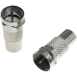 Greluma Pack of 2 Adaptor Type F Male to RCA Female, F Male to RCA Female, F to RCA Male for Audio Video Coaxial Cable