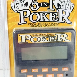 RecZone Electronic Handheld Classic 5-in-1 Poker Game CP2075