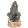 Bronzetone Praying Hands 6.25 inch Resin Decorative Tabletop Rosary Holder
