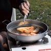 SILVERANT Titanium Camping Plates, Outdoor Dishware with Folding Handle Portable