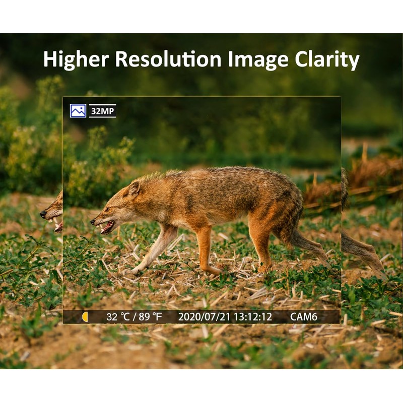 GardePro Trail Camera E7, WiFi Bluetooth, 64MP 1296p Game Camera