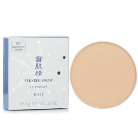 Kose Sekisei Snow CC Powder Case with Sponge SPF 14 #02 8g / 코세 세키세이 스노우 CC 스펀지 포함 파우더 케이스 SPF 14 #02 8g