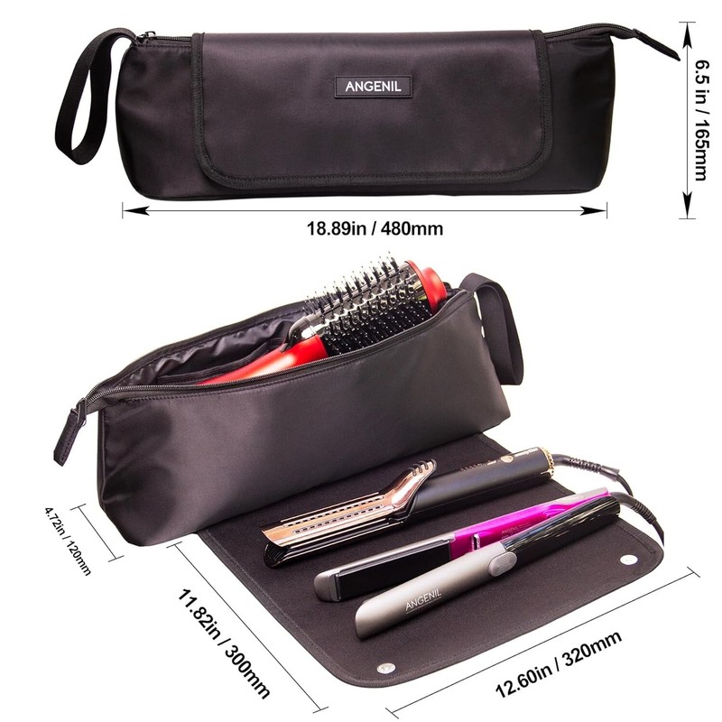 ANGENIL 2 In 1 Hair Tools Travel Bag with Heat-resistant