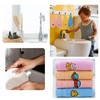 4-Pack Cute Cartoon Hand Towels, Soft & Absorbent 25x25cm Cotton