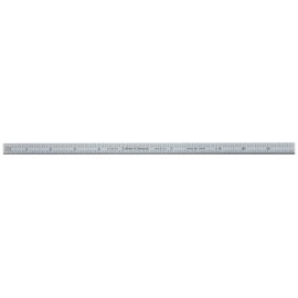 Brown & Sharpe 599-323-1205 Chrome Finish Tempered Steel Rule, 12" Length