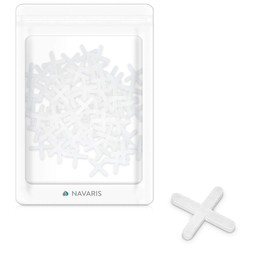 Navaris Disposable Plastic Joint Spacers - for Floor Tiles such as Tiles, Concrete and Patio Tiles - 3 mm x 3 cm - Pack of 100