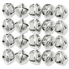 Jingle Bells, Christmas Bells, 20mm Craft Bells Bulk DIY Bells for Home Decoration, 20 Pcs (Silver)