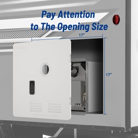 Ranein 18 x 18 Inches RV Water Heater Black Door. ONLY Door kit for Ranein RV water heaters