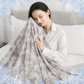 CHOSHOME Cooling Blanket Throw Size, Double Sided Cold Effect Arc-Chill Q-Max>0.5 Cooling Blankets for Hot Sleepers and Night Sweats, Lightweight Cold Breathable Summer Bed Blanket, 50" x 70", Grey