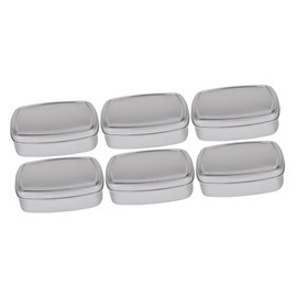 STOBAZA 3sets Portable Travel Soap Case Multi-Function Soap Container Aluminum Lathering Box 2pcs*3